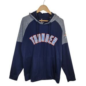 Fanatics Men's OKC Oklahoma City Thunder Navy Blue Hoodie Size Large